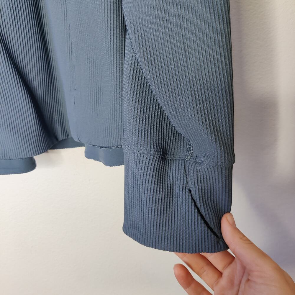 Athleta Slate Blue Full-Zip Ribbed Jacket - Picture 5 of 11